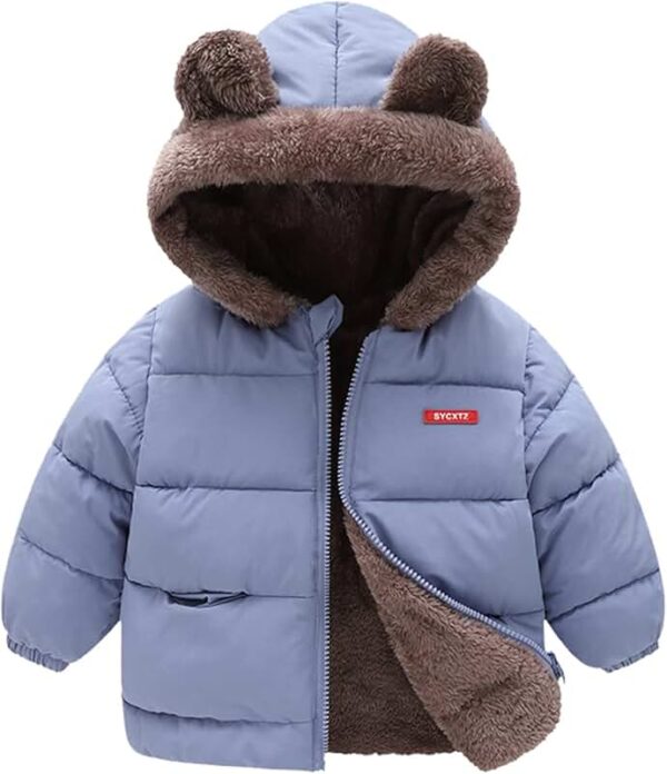 Kids Winter Coats With Hood Lambs With Caps and Ear - Image 4